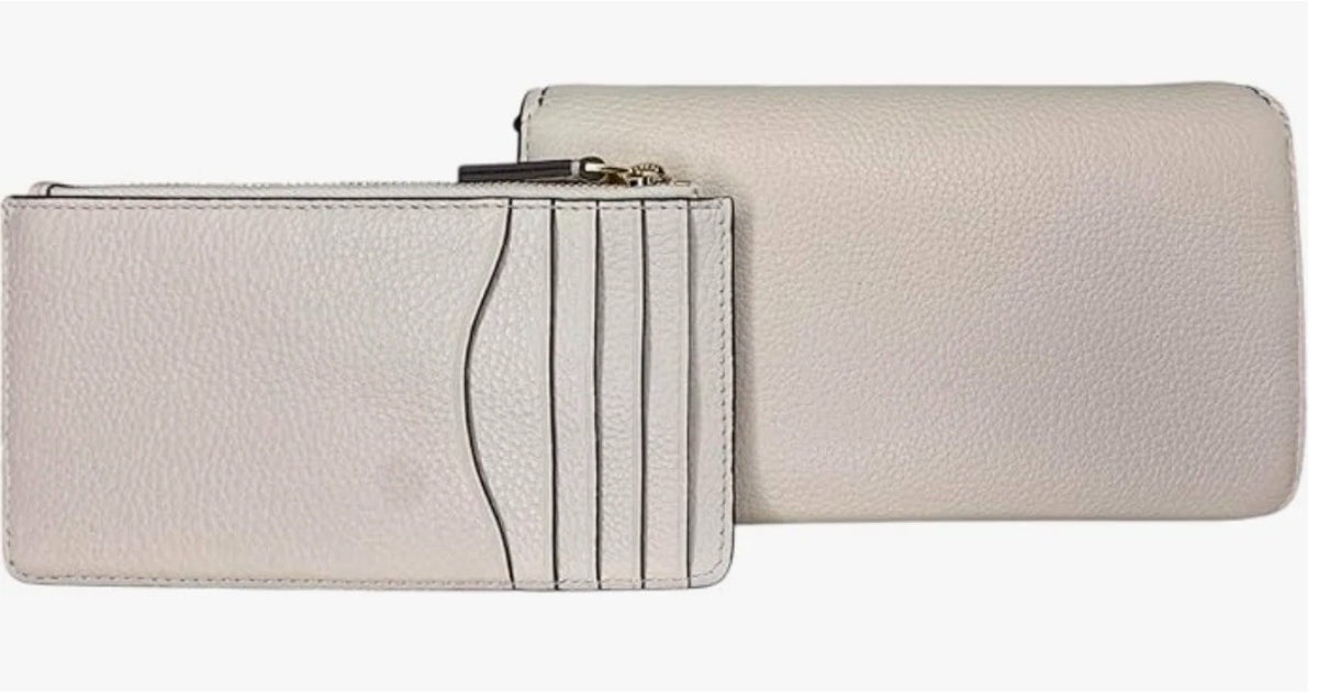 Tory Burch Thea Pebbled Leather With Gold-tone Hardware Crossbody & Wallet White