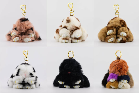 4.5 Inches x 3.5 Inches Fluffy Bunny Keychain Accessories | WB-00290 ~ WB-00295: #3