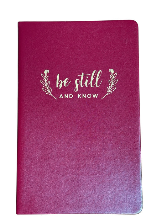 Eccolo Christian Notebook "Be still and Know" with Bible Verses