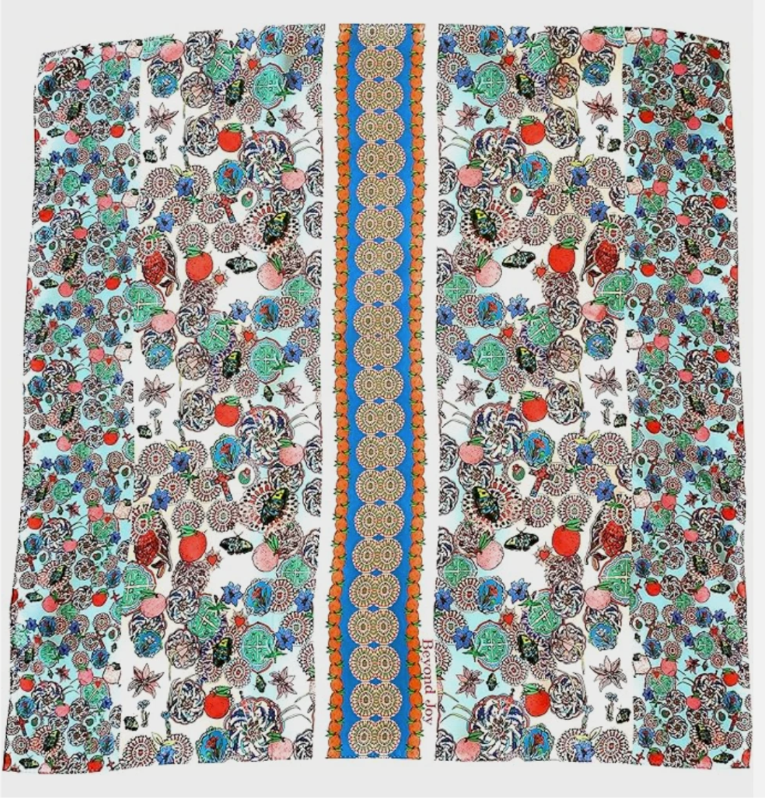 100% Silk Twill Square Scarf 35"x35" Luxury Women Accessory Mint: Holy Cross
