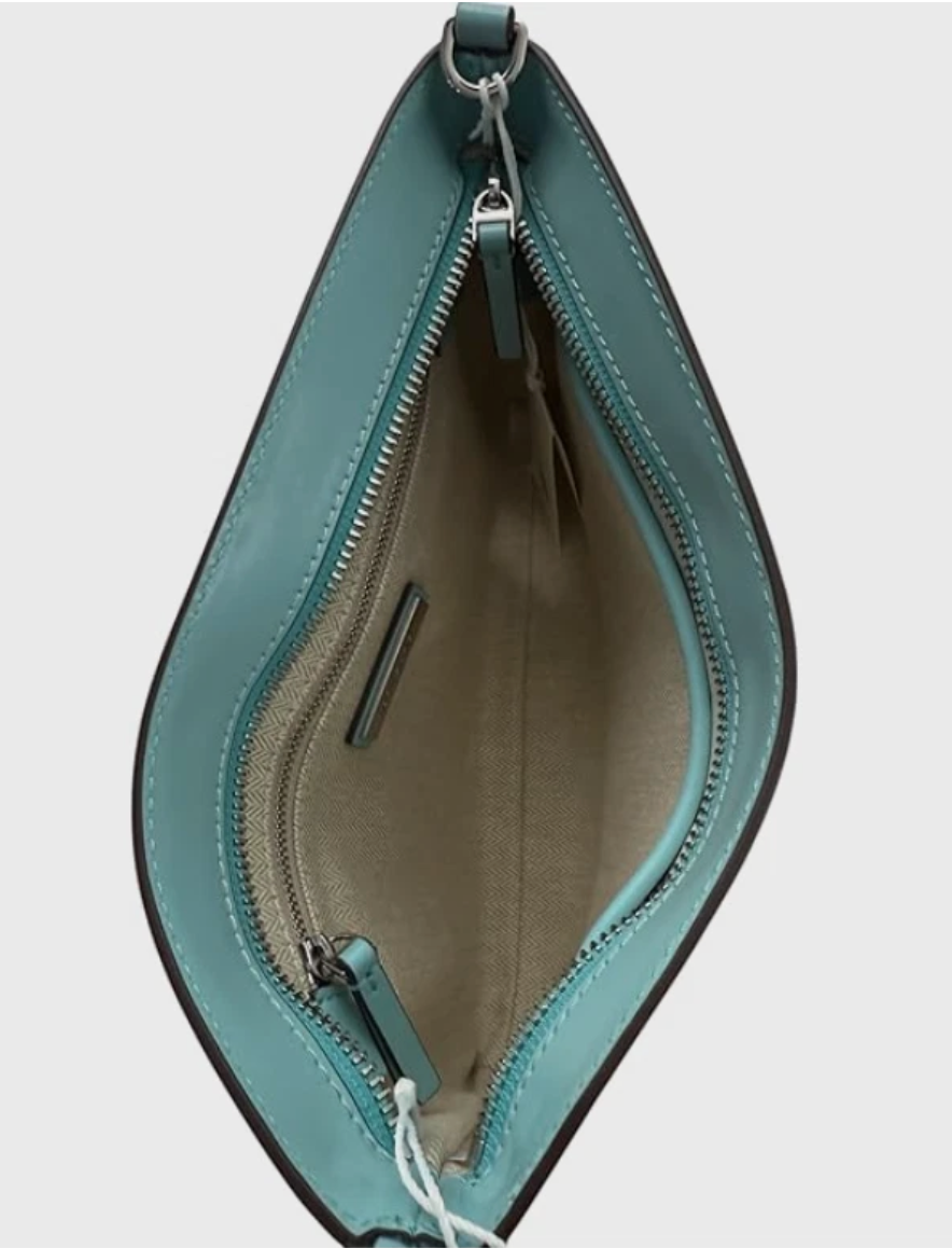 Tory Burch Blake Swingpack Patent Leather Crossbody Shoulder Bag Angel Blue