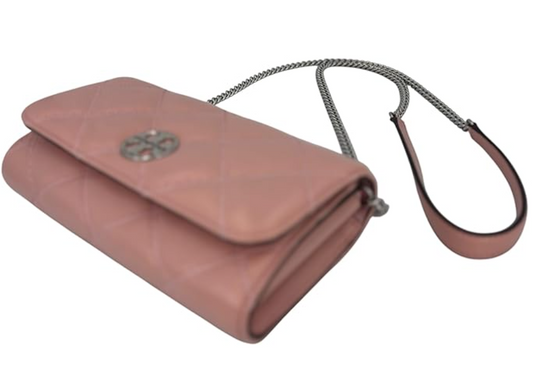 Tory Burch Willa Leather Chain Wallet 156095 Rose Sachet 668