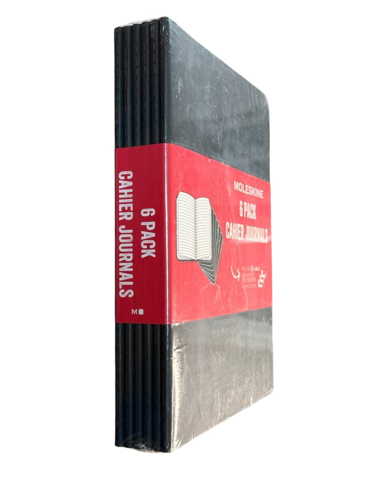 Moleskine Cahier Journals – 9-3/4″ x 7-1/2″, Ruled, Black, Pkg of 6