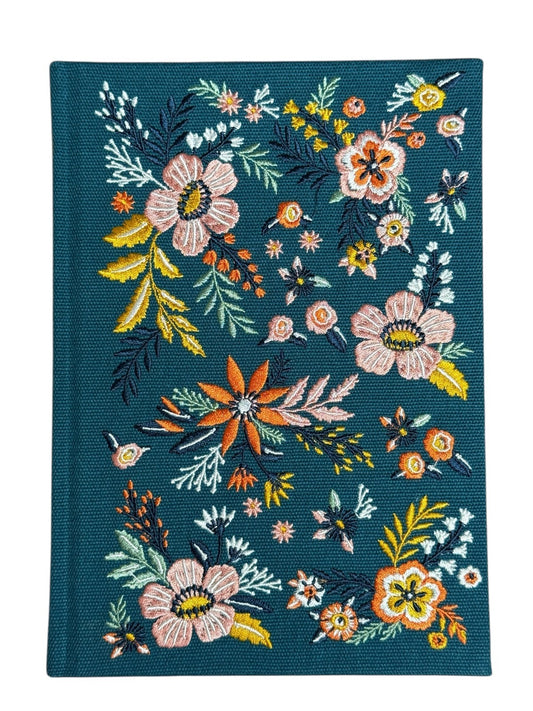 Molly & Rex Embroidery Turquoise Floral Journals