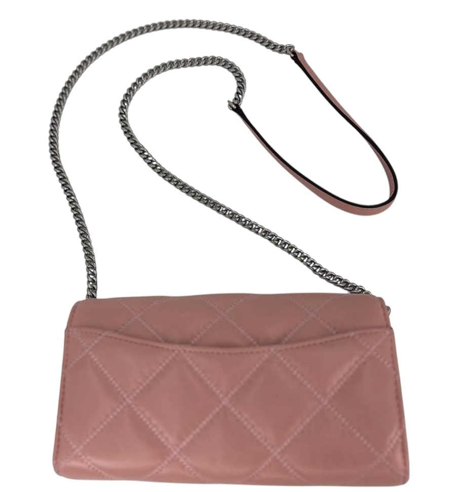 Tory Burch Willa Leather Chain Wallet 156095 Rose Sachet 668
