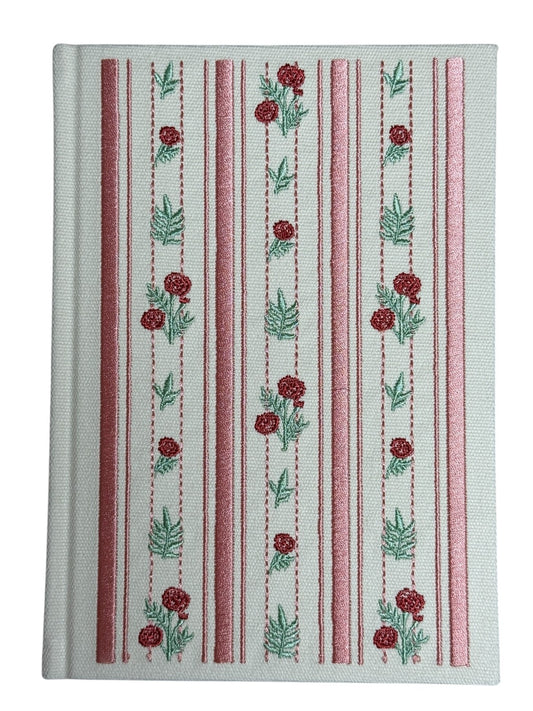 Punch Studio Embroidery White/Red Journals