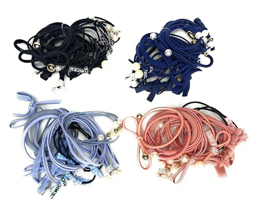 “48Pack Cute Hair Ties Set Multi-Color Elastics Gift Party Favors Everyday Hair