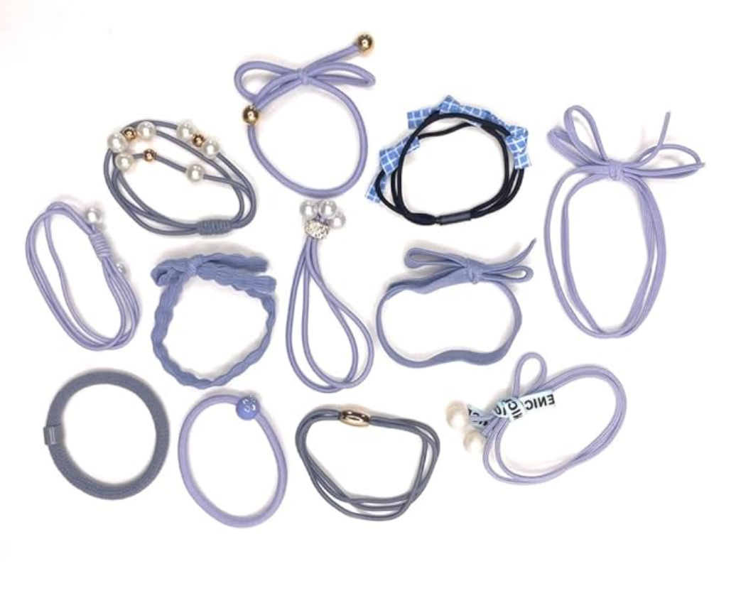 “48Pack Cute Hair Ties Set Multi-Color Elastics Gift Party Favors Everyday Hair