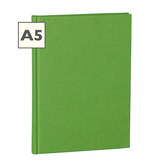 Semikolon A5 Classic Linen Cover Notebook Lime 6 X 8.4 Inches, 144 Blank Pages