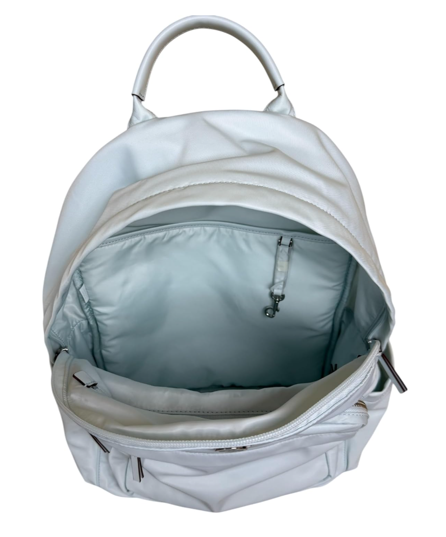 Tory Burch Women s Ella Nylon Backpack With Silver Tone Hardware (Summit)