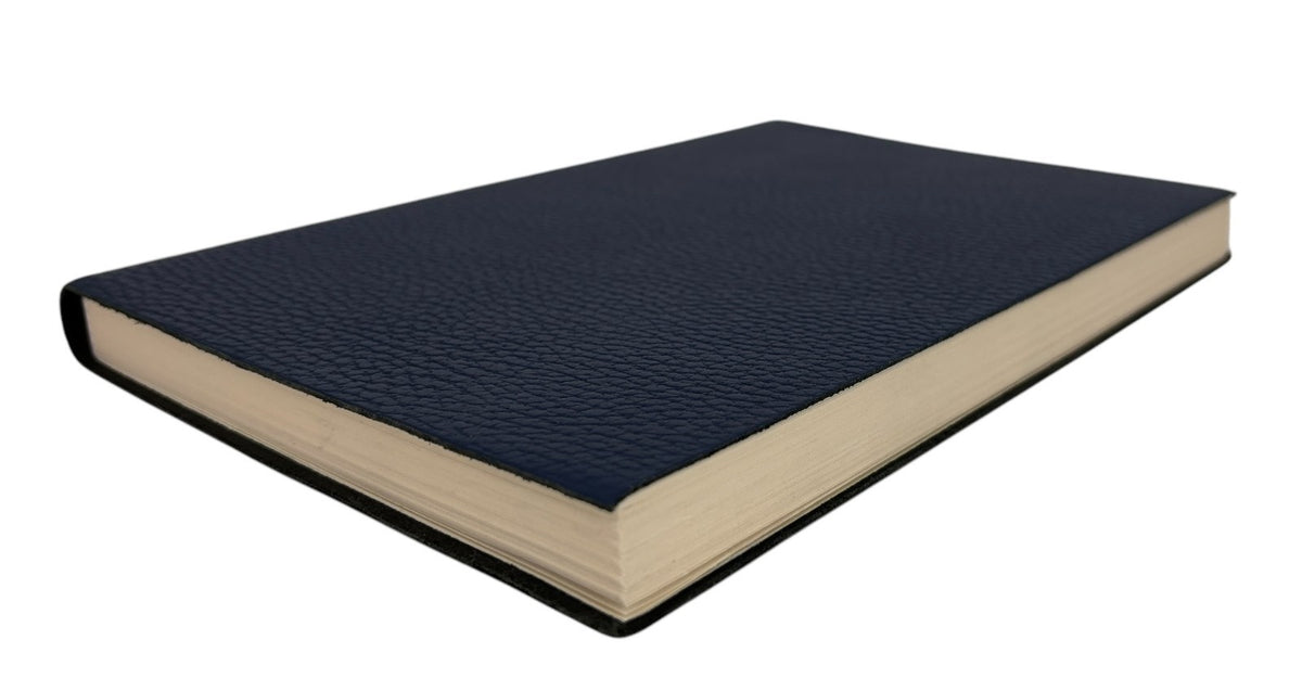 Beyond Joy Genuine Navy Blue Italian Leather Cover Journals  Rules 6″x8.5″