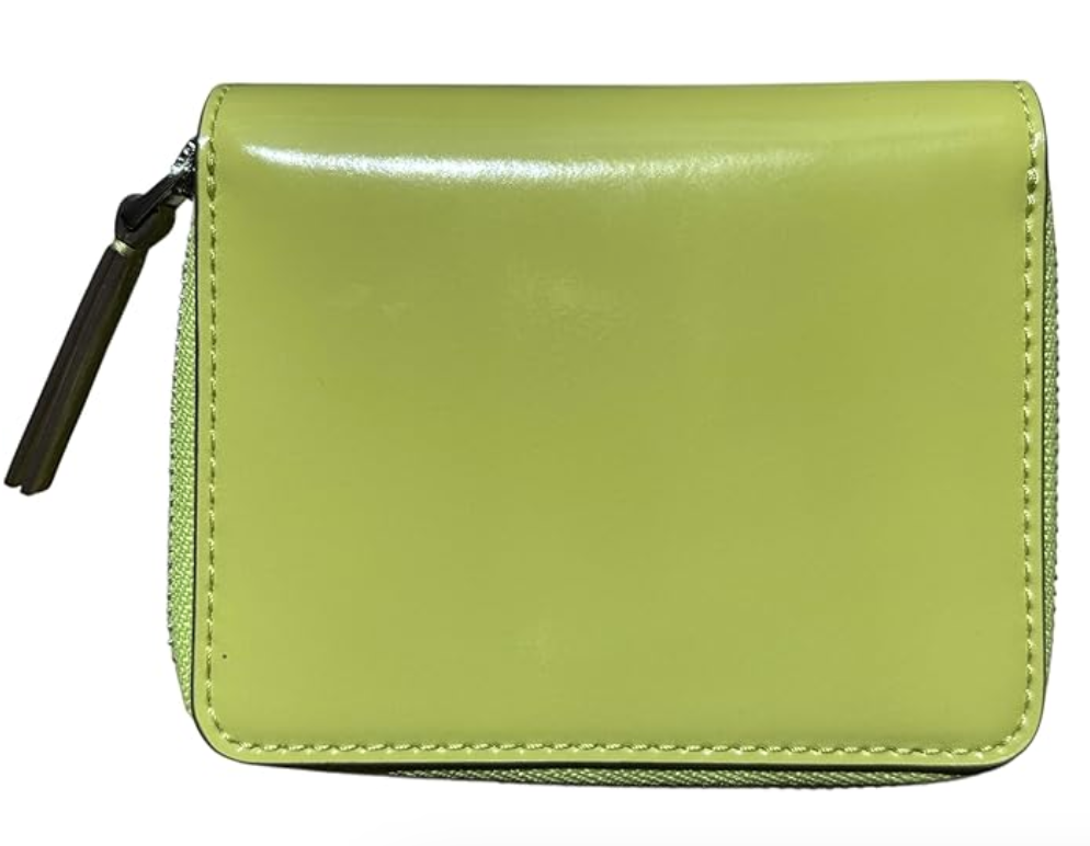 New Tory Burch Emerson Mini Patent Leather Wallet Candy Lime