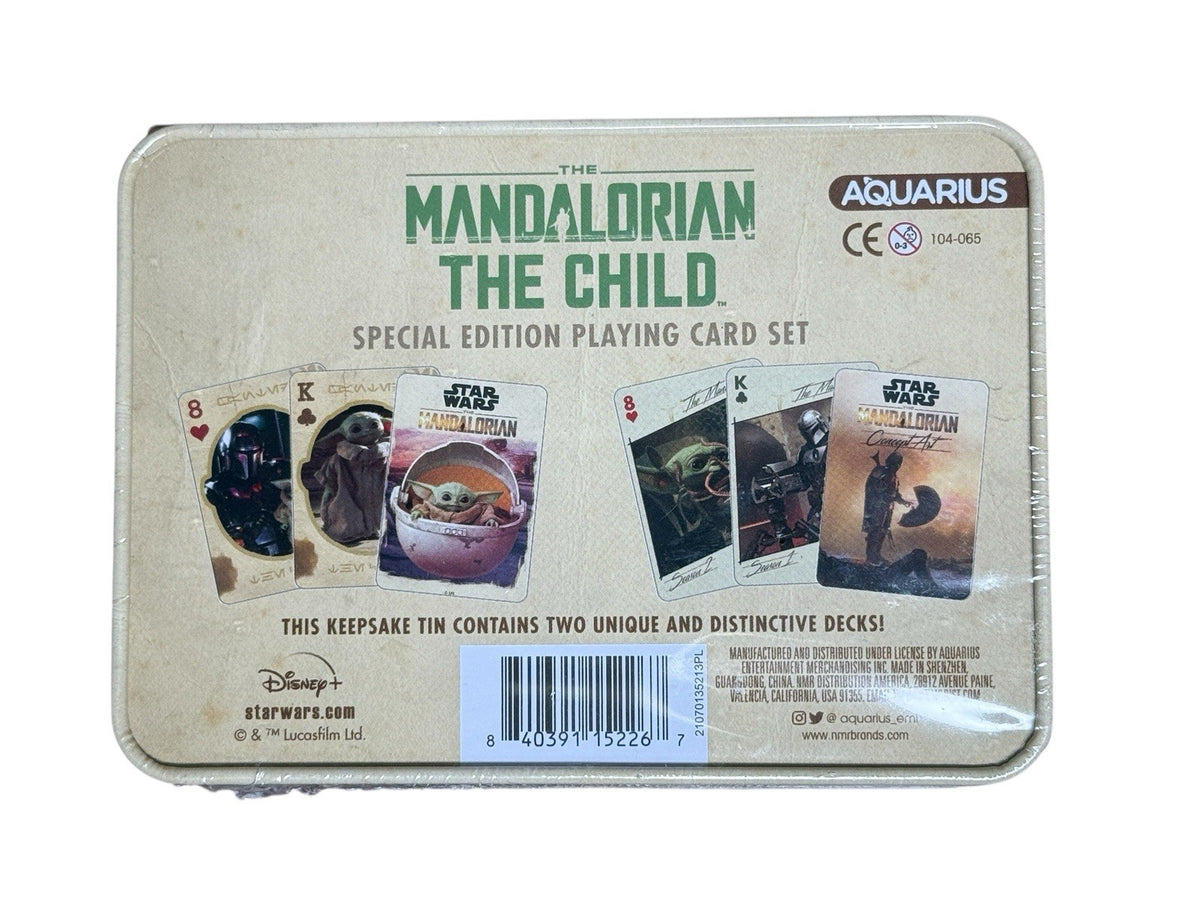 Star Wars Mandalorian The Child 2 Deck Playing Card Set with Collectible Tin