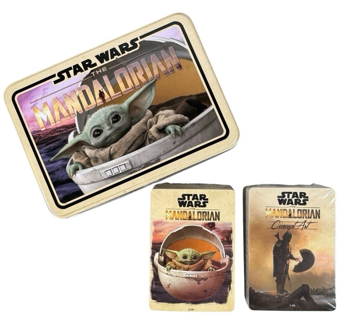 Star Wars Mandalorian The Child 2 Deck Playing Card Set with Collectible Tin