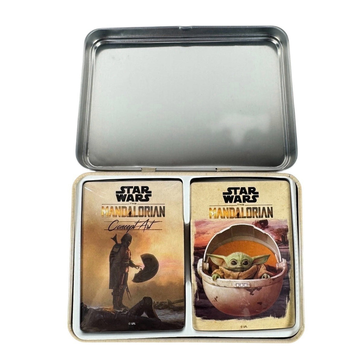 Star Wars Mandalorian The Child 2 Deck Playing Card Set with Collectible Tin