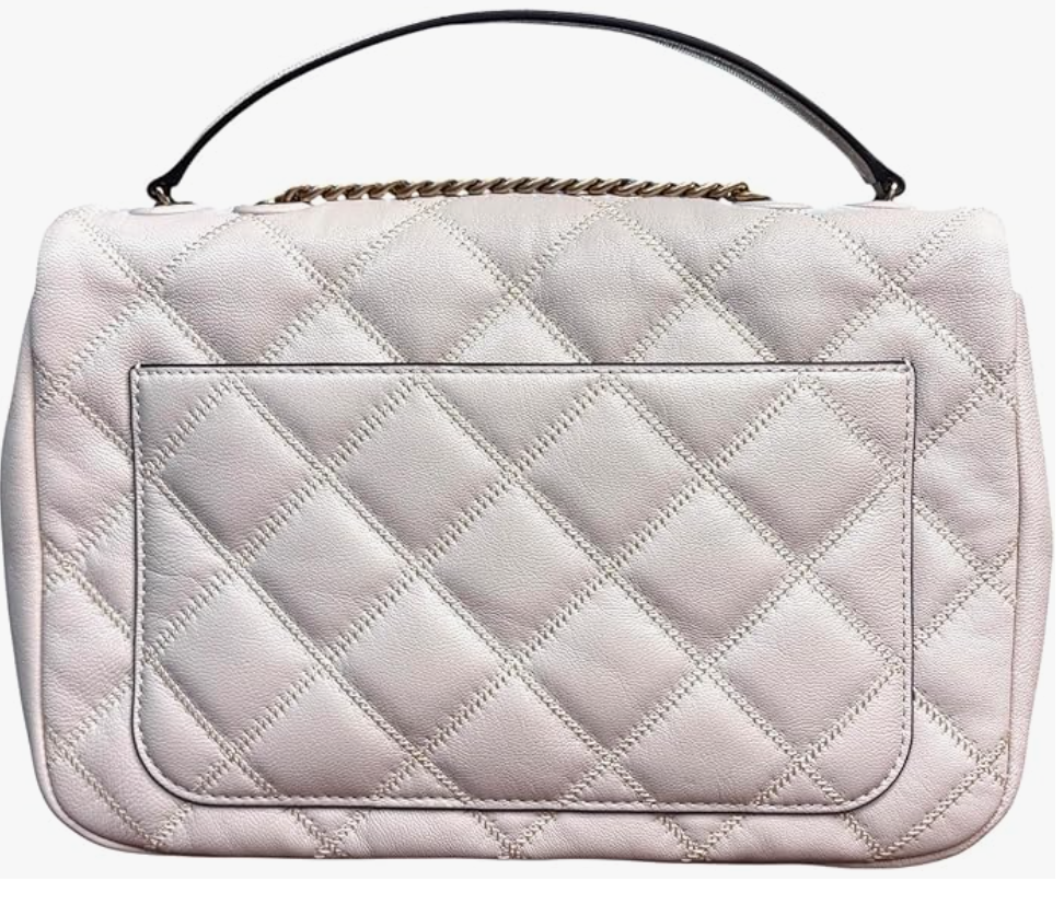 Tory Burch Willa Shoulder Bag New Brie Quilted Leather Convertible Chain Strap