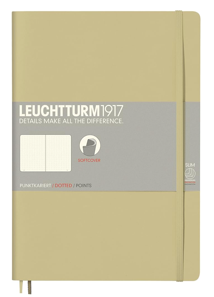 LEUCHTTURM1917 355308 Notebook, Softcover, Composition (B5), dotted, sand