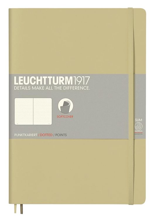 LEUCHTTURM1917 355308 Notebook, Softcover, Composition (B5), dotted, sand