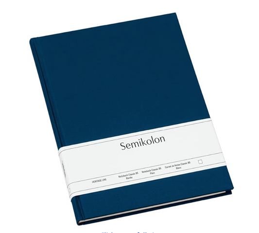 Semikolon Buch B5 Marine 80 Blatt büttengeprägtes Papier (unliniert)