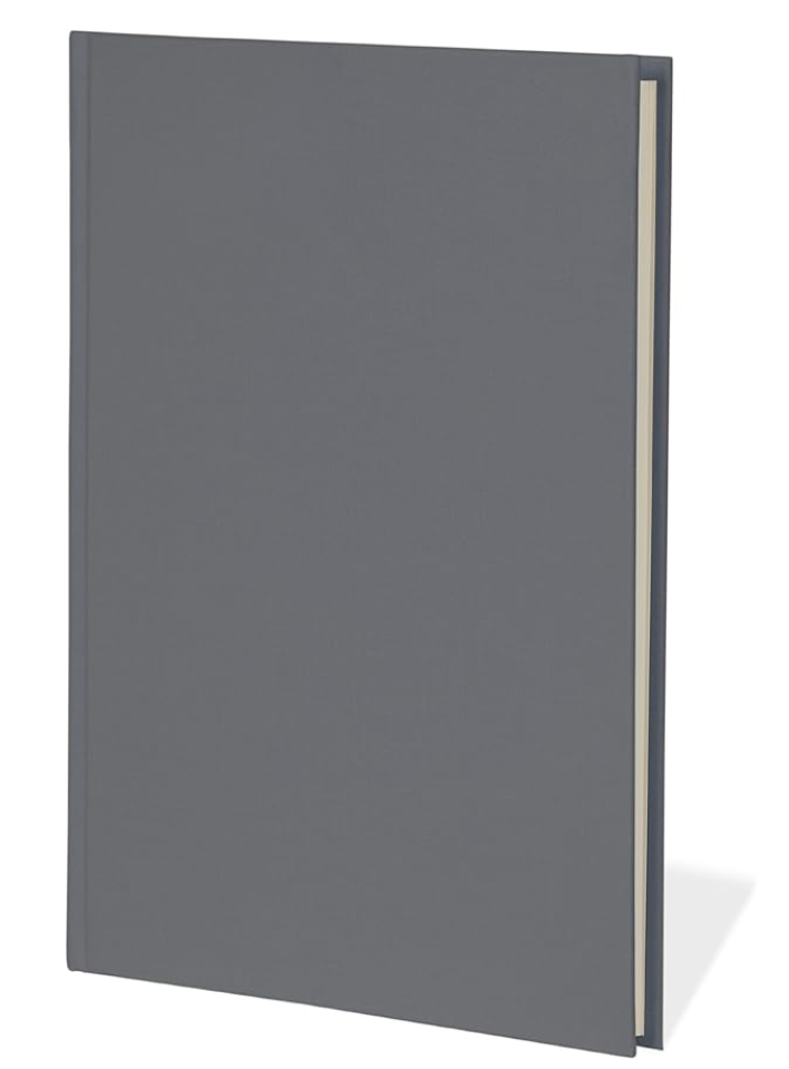 Semikolon A4 Classic Linen Cover Notebook, 8.5 X 12 Inches, 144 Lined Pages Grey
