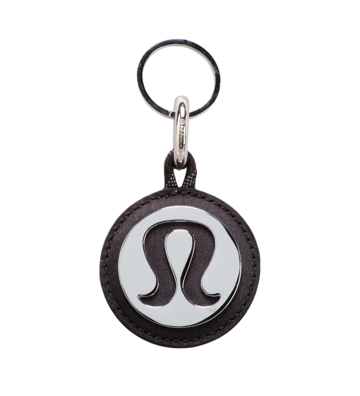 New Lululemon Logo Keychain Silver/Black New
