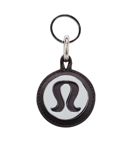 New Lululemon Logo Keychain Silver/Black New