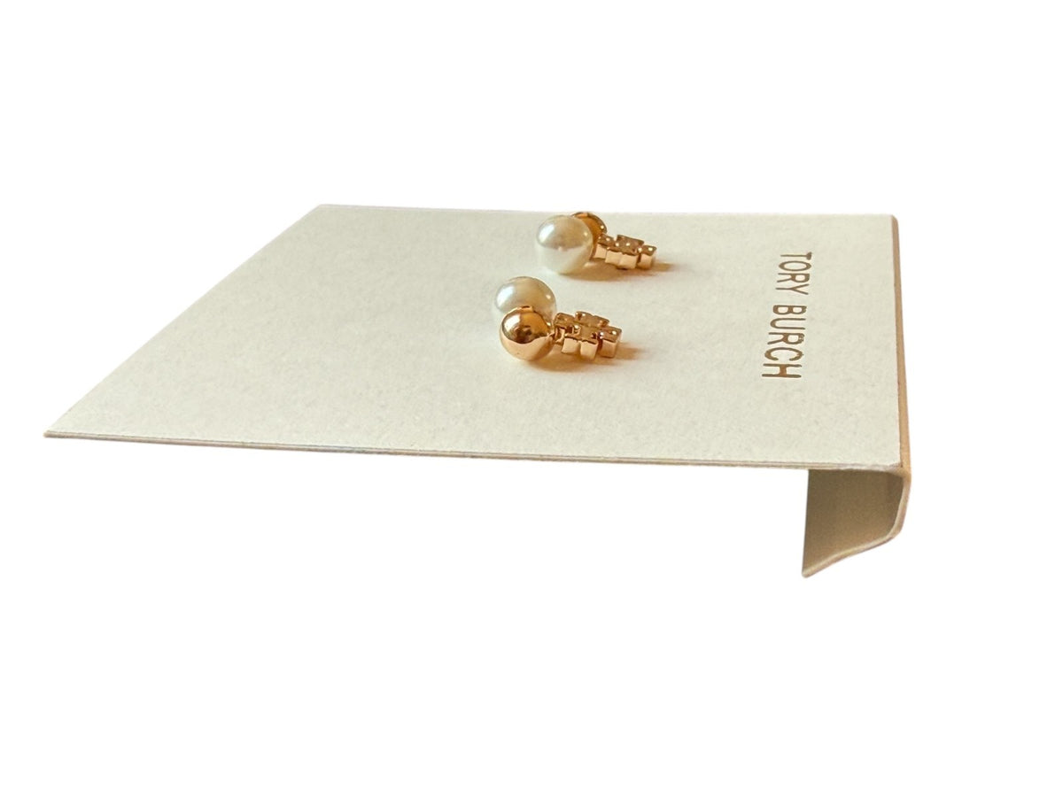 NWT Tory Burch Britten Pearl Cluster Stud Earrings MSRP $90