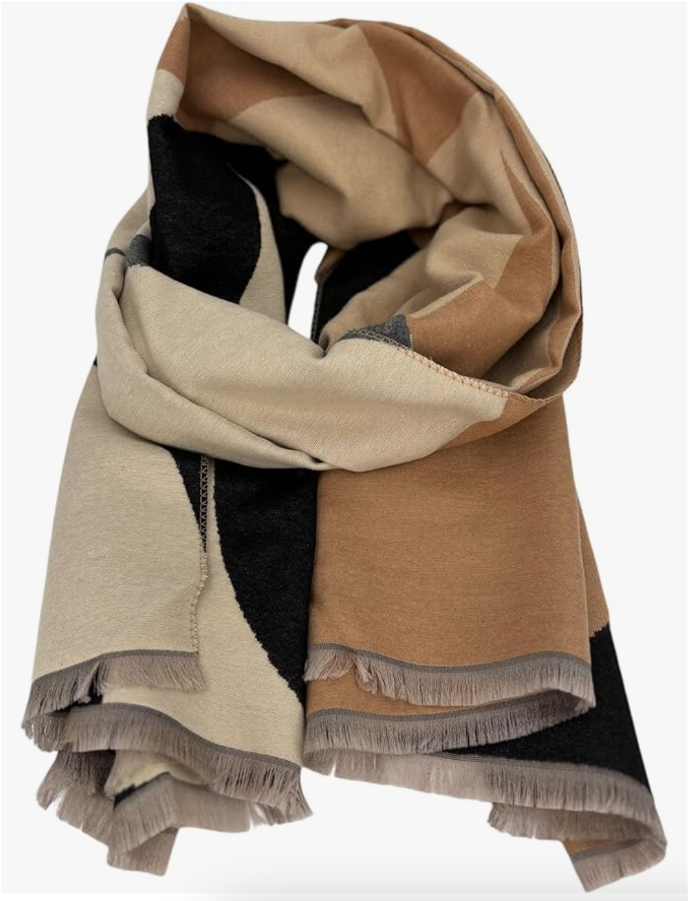 Beyond Joy Pashmina/Cashmere Substitute 100% Acrylic Shawl Scarf w Double sided