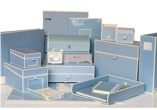 Semikolon Classic Letter/A4 Size Bound Linen Blank Book, Ceil Sky Blue (10209)