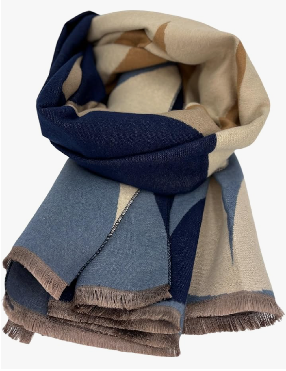 Beyond Joy Pashmina/Cashmere Substitute 100% Acrylic Shawl Scarf w Double sided