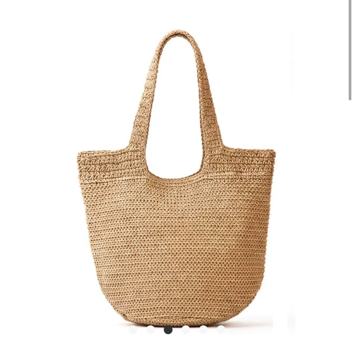 Stylinè Handmade Round Bottom Woven Straw Tote Bag
