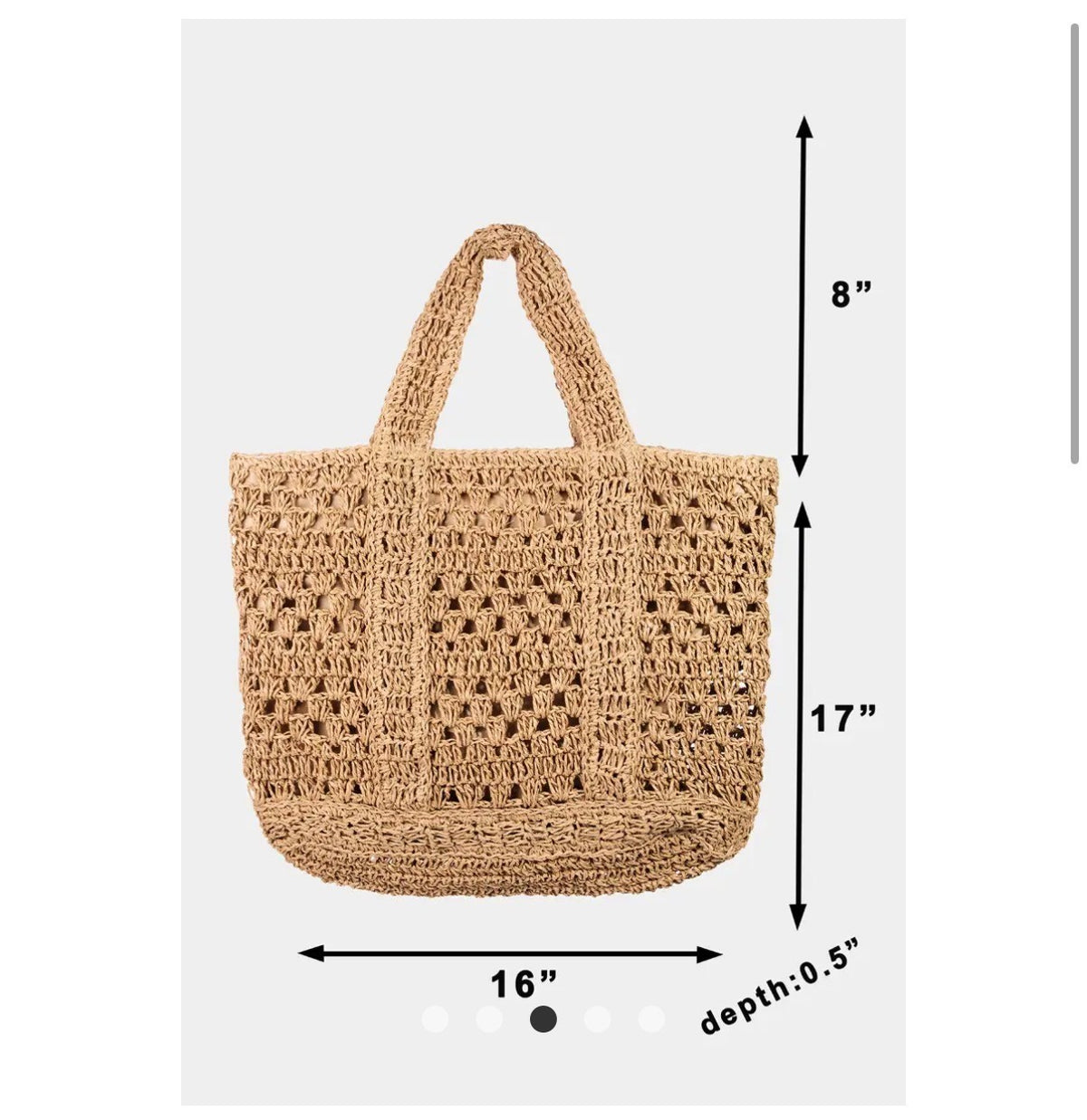 Stylinè Intricate Straw Braided Tote Bag