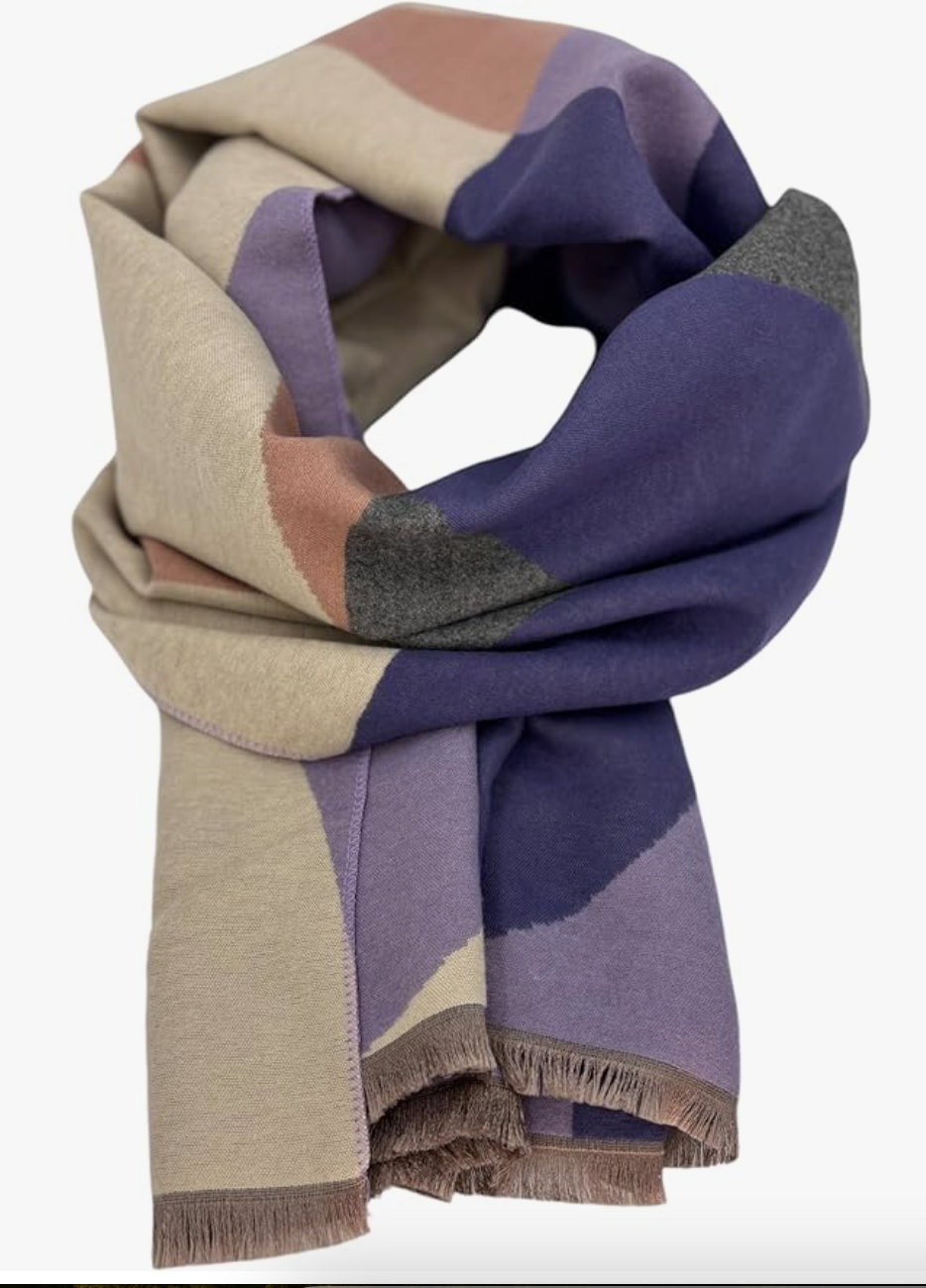 Beyond Joy Pashmina/Cashmere Substitute 100% Acrylic Shawl Scarf w Double sided
