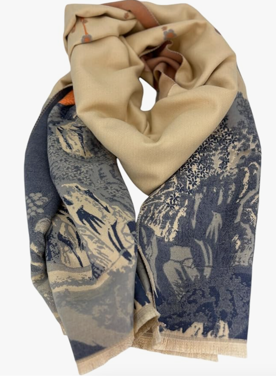 Beyond Joy Pashmina/Cashmere Substitute 100% Acrylic Shawl Scarf w Double sided