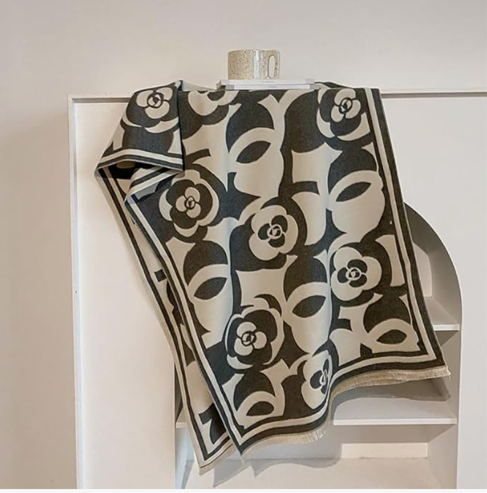 Beyond Joy Pashmina/Cashmere Substitute 100% Acrylic Shawl Scarf w Double sided