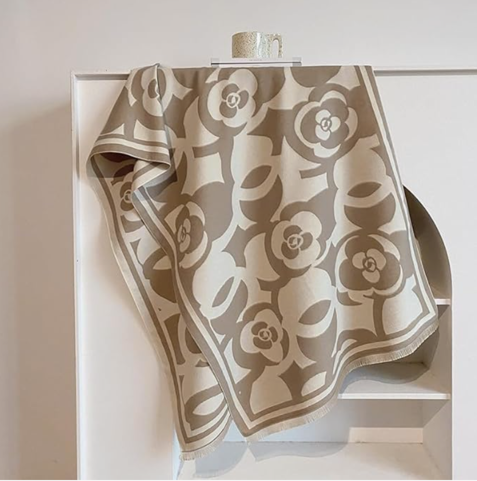 Beyond Joy Pashmina/Cashmere Substitute 100% Acrylic Shawl Scarf w Double sided