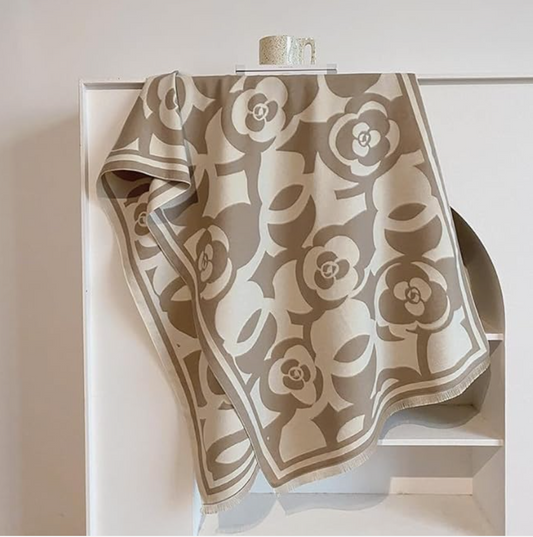 Beyond Joy Pashmina/Cashmere Substitute 100% Acrylic Shawl Scarf w Double sided