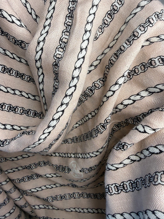 Tory Burch Gemini Link Rope Oversize Square 56"x56" Dusted Blush*New MSRP $278