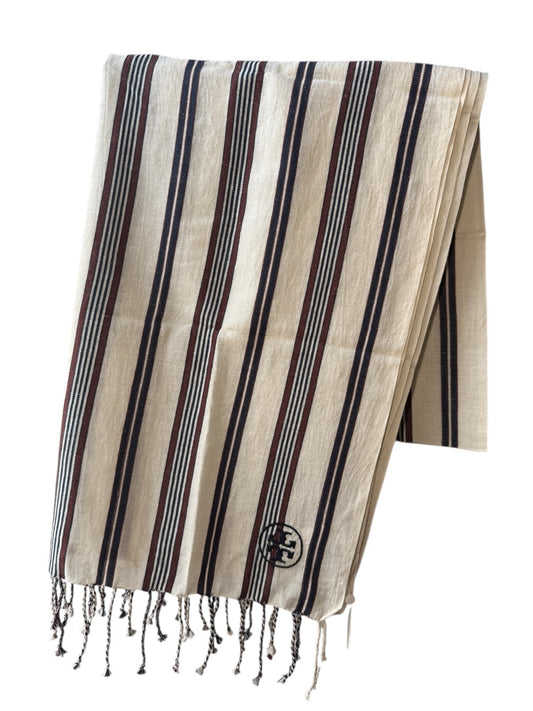 Tory Burch Striped Oblong Ivory