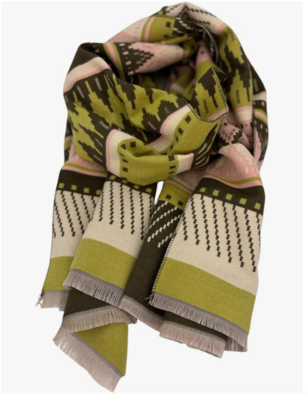 Beyond Joy Pashmina/Cashmere Substitute 100% Acrylic Shawl Scarf w Double sided