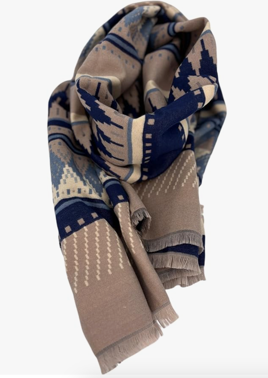 Beyond Joy Pashmina/Cashmere Substitute 100% Acrylic Shawl Scarf w Double sided