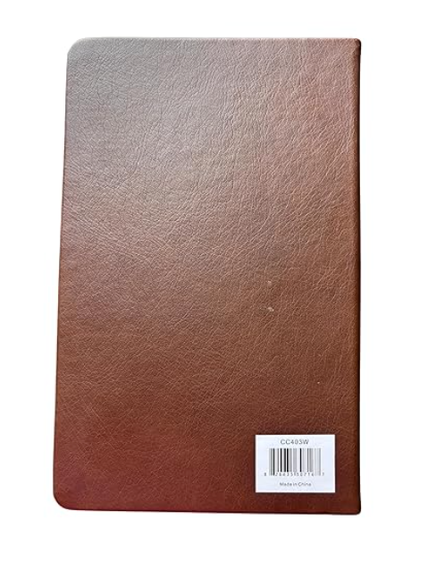 Eccolo Faux Leather Christian Blank Notebook with Bible Verses