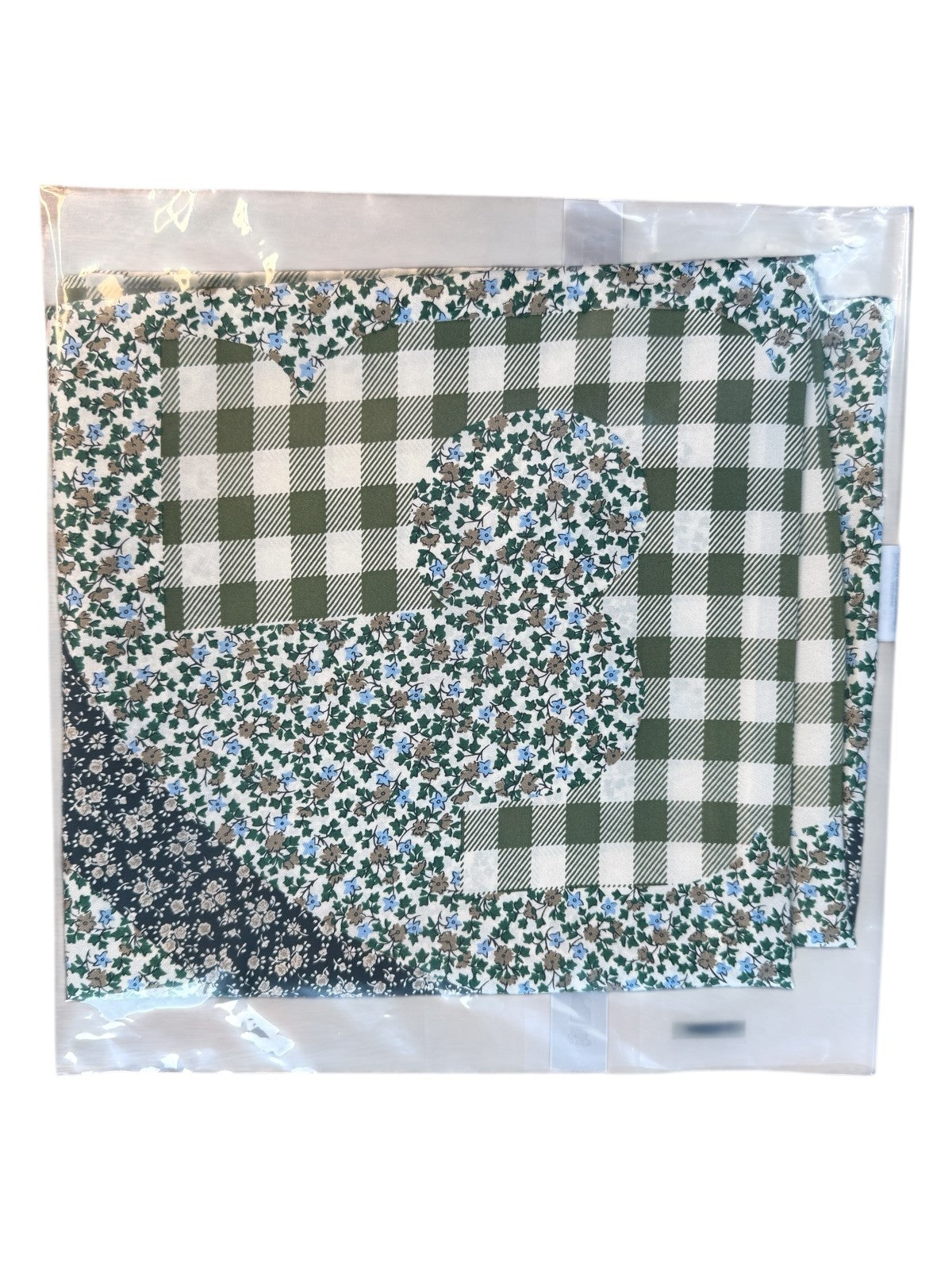 Tory Burch Patchwork Silk Square Green Multi 36"x36" NWT