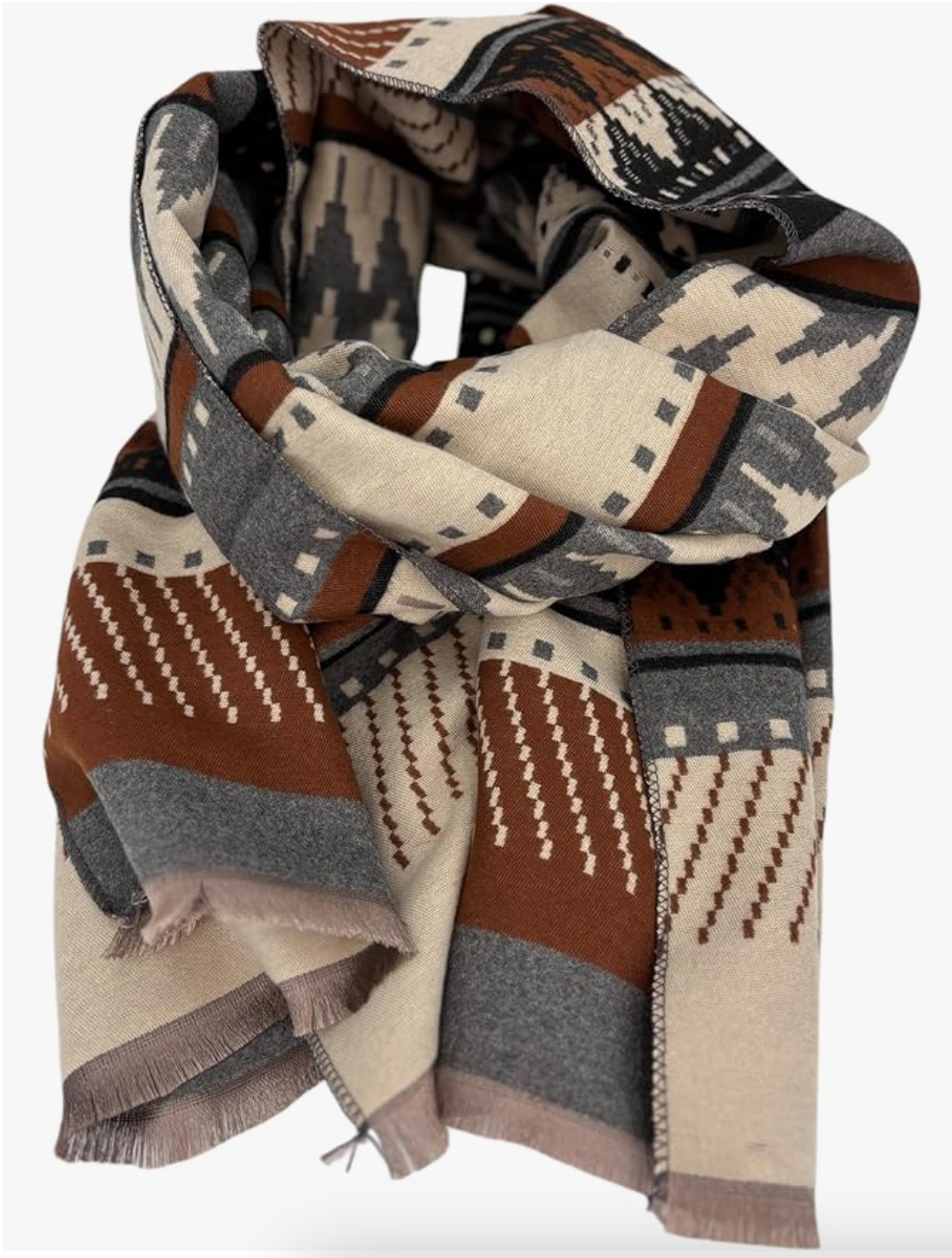 Beyond Joy Pashmina/Cashmere Substitute 100% Acrylic Shawl Scarf w Double sided