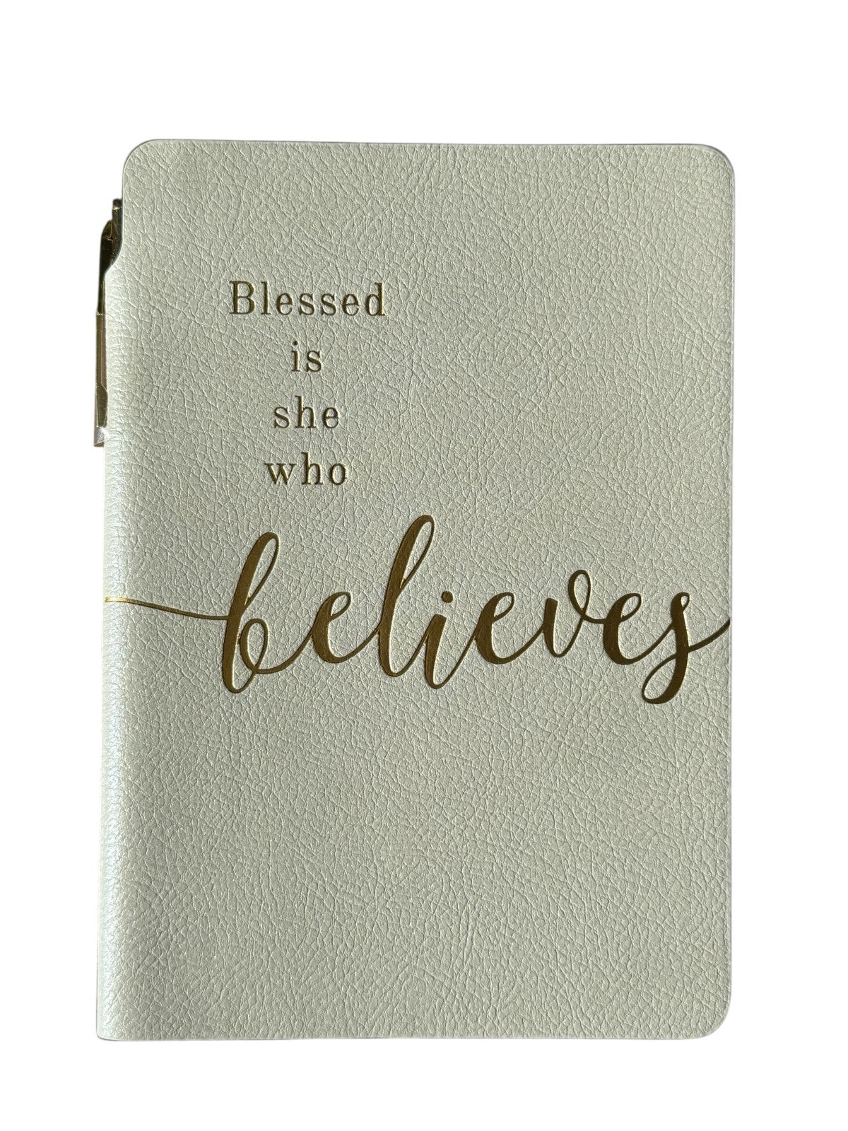 Eccolo, Pocket Pen Journal "Blessed is She Who Believe" 6.75"x4.75"