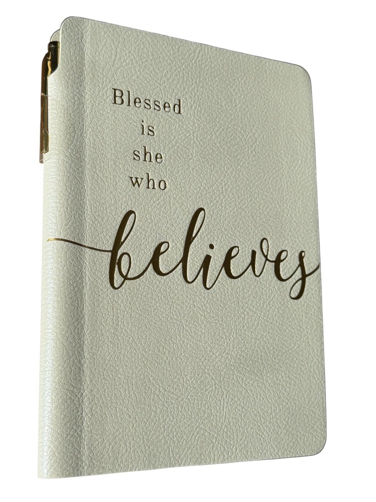 Eccolo, Pocket Pen Journal "Blessed is She Who Believe" 6.75"x4.75"