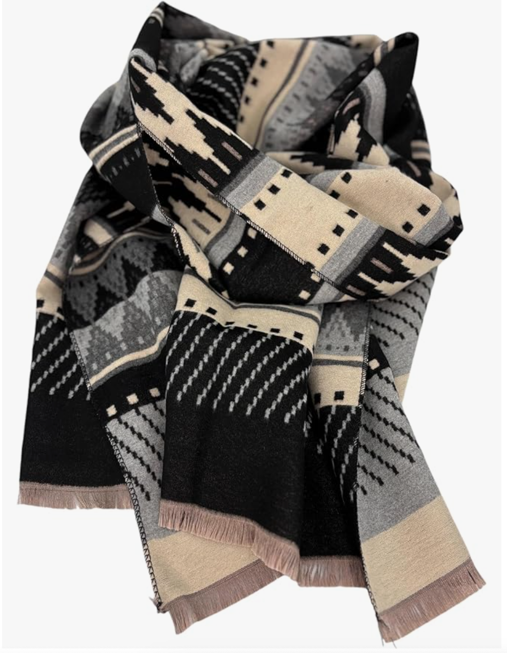Beyond Joy Pashmina/Cashmere Substitute 100% Acrylic Shawl Scarf w Double sided