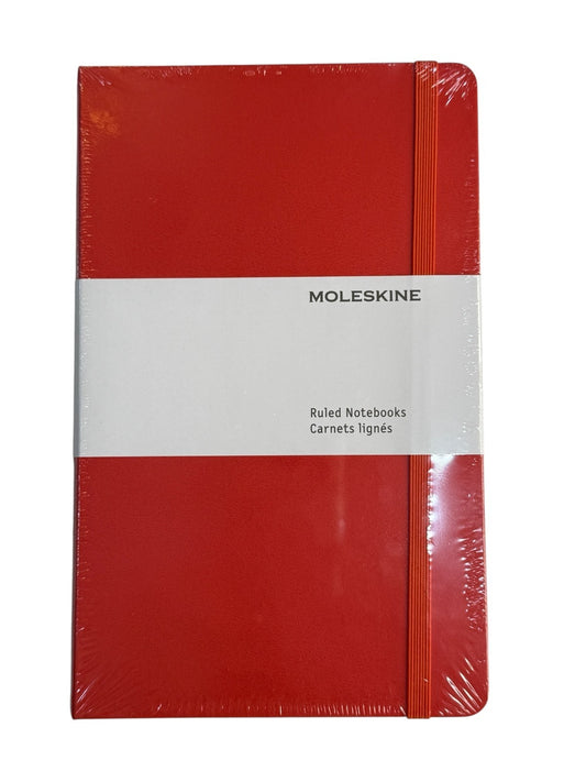 Moleskine Scarlet Red Large Ruled Notebook Hard Cover x 2 Notebooks Set
