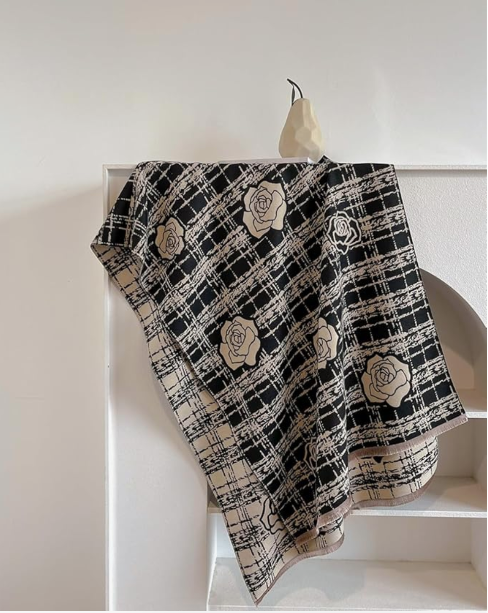 Beyond Joy Pashmina/Cashmere Substitute 100% Acrylic Shawl Scarf w Double sided