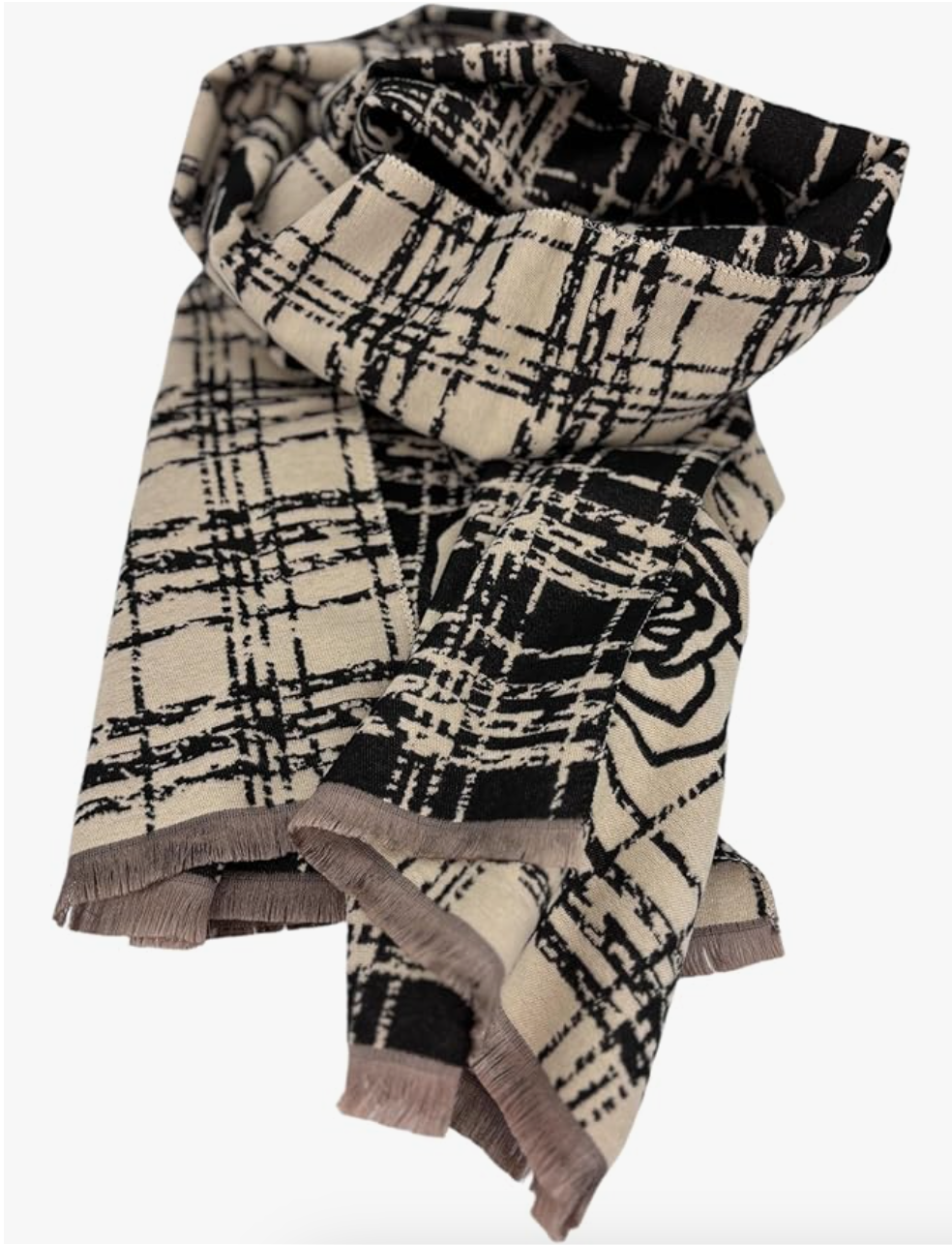 Beyond Joy Pashmina/Cashmere Substitute 100% Acrylic Shawl Scarf w Double sided